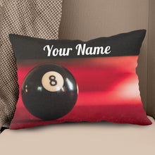 Load image into Gallery viewer, Personalized Billiard 8 Ball Pillow, Custom Throw Pillow Billiards Gifts VHM0882