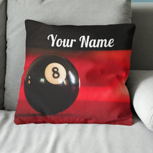 Load image into Gallery viewer, Personalized Billiard 8 Ball Pillow, Custom Throw Pillow Billiards Gifts VHM0882