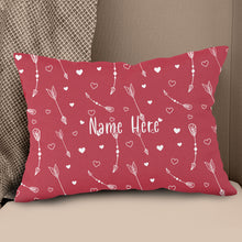 Load image into Gallery viewer, Personalized Arrows Archery With Hearts Throw Pillow Valentine Gifts Ideas VHM0940
