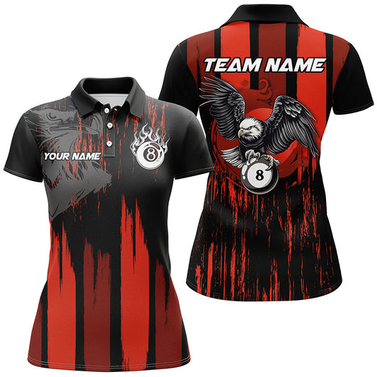 Personalized Eagle Billiards Shirts For Women Custom 8 Ball Pool Jerseys Mens Billiards Shirts VHM1182