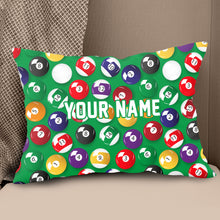 Load image into Gallery viewer, Personalized Billiard Balls Pillow, Custom Throw Pillows Billiards Gifts VHM0842