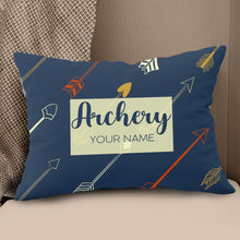 Load image into Gallery viewer, Personalized Arrow Archery Pillow Custom Throw Pillow Best Archery Gifts VHM0845