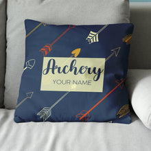Load image into Gallery viewer, Personalized Arrow Archery Pillow Custom Throw Pillow Best Archery Gifts VHM0845