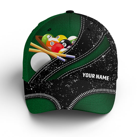 Custom Name Billiard Cap Hats For Men Women, Adjustable Billiard Baseball Cap 3D Printing Caps VHM0283