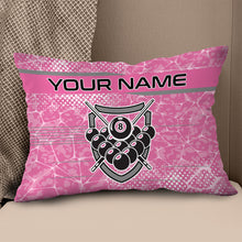 Load image into Gallery viewer, Personalized Pink Billiard 8 Ball Pillow Custom Pool Balls Pillow Gifts VHM0865