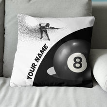 Load image into Gallery viewer, Personalized 8 Ball Billiards Pillow Custom Pillow Gift For Pool Players VHM0862