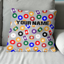 Load image into Gallery viewer, Personalized Billiard Balls Pillow Custom Throw Pillow Top Billiard Gift VHM0885