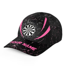 Load image into Gallery viewer, Personalized Pink Glass Break Dart Hats Custom Top Hat Darts For Players Dart Team Darts Gifts VHM1188