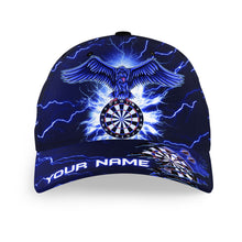 Load image into Gallery viewer, Personalized Thunder Blue Eagle Dart Hats Custom Top Hat Darts For Players Dart Team Darts Gifts VHM1189