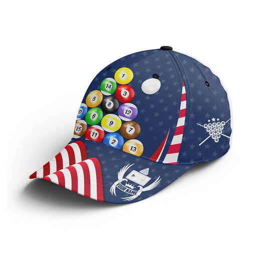 Personalized Patriotic Waving Flag Billiard Hats Cap For Men And Women, Custom Top Hat Billiards VHM0351