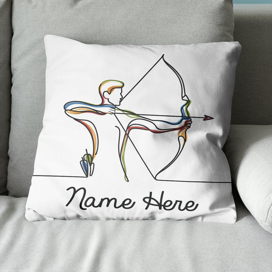 Custom Colorful Continuous Line Archer Archery Pillow Archery Gift Ideas VHM0916