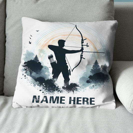 Personalized Watercolor Archer Archery Pillow Custom Archery Gifts Ideas VHM0917