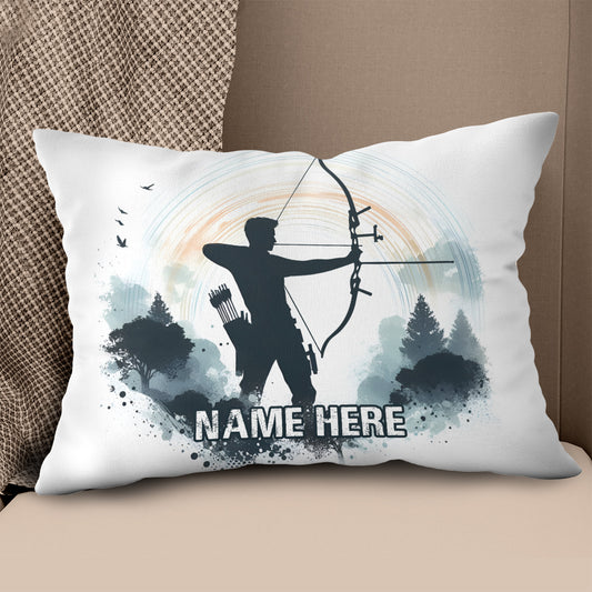 Personalized Watercolor Archer Archery Pillow Custom Archery Gifts Ideas VHM0917