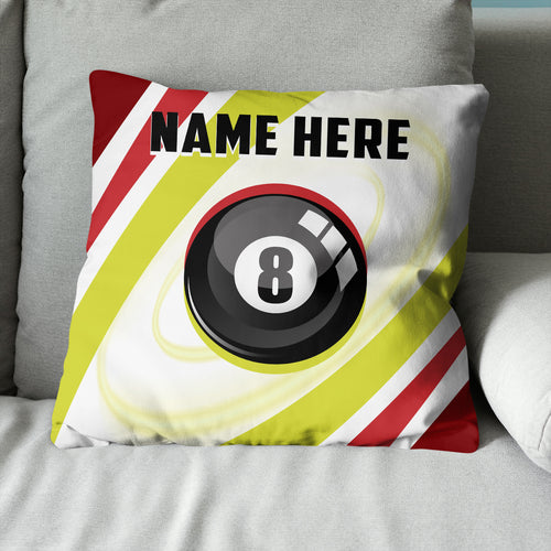 Personalized Red Green 8 Ball Billiard Pillow Custom Best Billiard Gifts VHM0928
