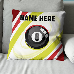 Personalized Red Green 8 Ball Billiard Pillow Custom Best Billiard Gifts VHM0928