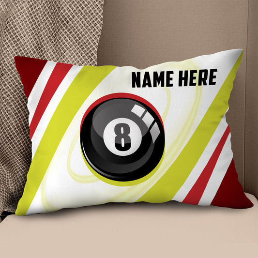 Personalized Red Green 8 Ball Billiard Pillow Custom Best Billiard Gifts VHM0928