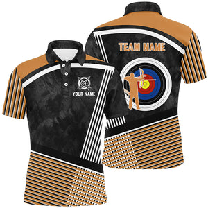 Personalized Archery 3d Polo Shirts For Men Custom Team Name Archery Jerseys Outfits, Archery Gifts TDM0568