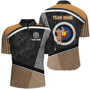 Personalized Archery 3d Quarter-Zip Shirts For Men Custom Team Name Archery Jerseys Outfit TDM0568