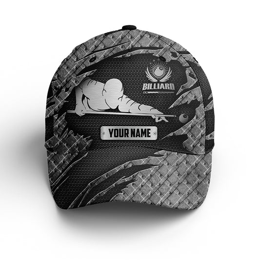 Billiard Player Customized 3D Caps For Men And Women, Personalized Billiard Baseball Hats TDM0179