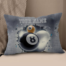 Load image into Gallery viewer, Personalized Abstract Billiard Balls Throw Pillow, Billiard Pillow Gifts TDM0789