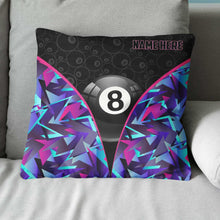 Load image into Gallery viewer, Personalized 8 Ball Pool Throw Pillow Custom Name Billiard Pillows Gifts TDM0843