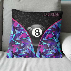 Personalized 8 Ball Pool Throw Pillow Custom Name Billiard Pillows Gifts TDM0843