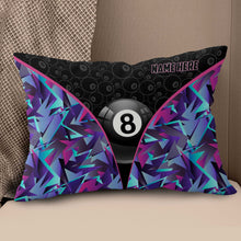 Load image into Gallery viewer, Personalized 8 Ball Pool Throw Pillow Custom Name Billiard Pillows Gifts TDM0843