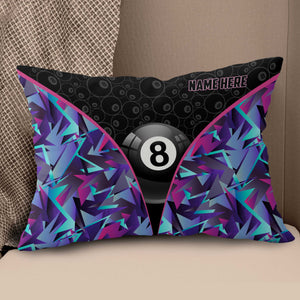 Personalized 8 Ball Pool Throw Pillow Custom Name Billiard Pillows Gifts TDM0843