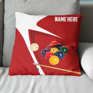 Customized Red Billiard Balls Pillows, Pillow Gifts For Billiard Lovers TDM0844