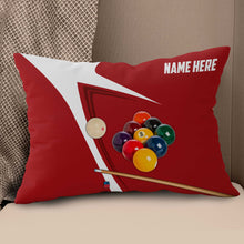 Load image into Gallery viewer, Customized Red Billiard Balls Pillows, Pillow Gifts For Billiard Lovers TDM0844