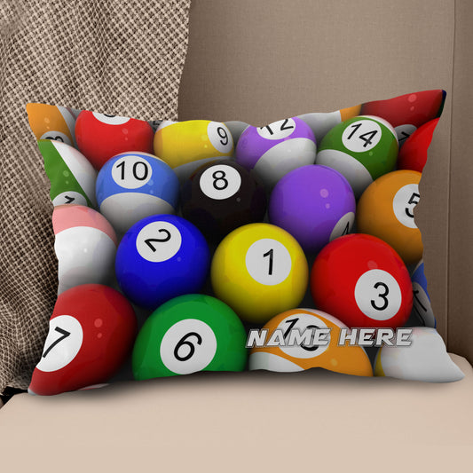 Personalized Billiard Balls Pillow, Best Billiard Pillow Gifts For Pooler TDM0862