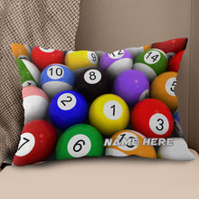 Load image into Gallery viewer, Personalized Billiard Balls Pillow, Best Billiard Pillow Gifts For Pooler TDM0862