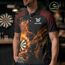 Load image into Gallery viewer, Personalized Dartboard Flame Smoke Custom Dragon Darts Shirt For Men, Darts Team Jersey |Orange TDM4311