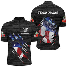 Load image into Gallery viewer, Personalized Black Grunge American Flag Darts Shirts For Men Custom Patriotic Darts Team Jerseys TDM2169