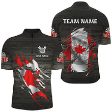 Load image into Gallery viewer, Personalized Grey Grunge Canada Flag Darts Shirts For Men Custom Patriotic Darts Team Jerseys TDM2170