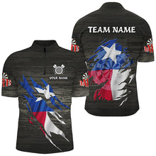 Load image into Gallery viewer, Personalized Grey Grunge Texas Flag Darts Shirts For Men Custom Patriotic Darts Team Jerseys TDM2171