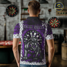 Load image into Gallery viewer, Purple Brick-Wall Fierce Bulldog Men Darts Polo Team Shirt Personalized Name For Players NYN2115