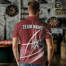 Load image into Gallery viewer, Red Darts Jersey For Men Custom Light Streaks Darts Tournament Team Shirt Polo &amp; Quarter Zip TDM6027