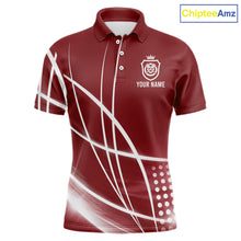 Load image into Gallery viewer, Red Darts Jersey For Men Custom Light Streaks Darts Tournament Team Shirt Polo &amp; Quarter Zip TDM6027