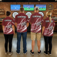 Load image into Gallery viewer, Red Darts Jersey For Men Custom Light Streaks Darts Tournament Team Shirt Polo &amp; Quarter Zip TDM6027