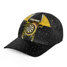 Load image into Gallery viewer, Personalized Dart Board Fire Flame Yellow Darts Caps For Player Custom Name Darts Hats Gifts TDM1397