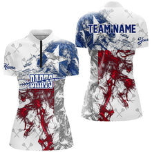 Load image into Gallery viewer, Customized Darts Pattern Grunge Texas Flag Smoke Women Darts Shirts Custom Patriotic Darts Jersey TDM1590