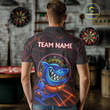 Load image into Gallery viewer, Personalized Neon Funny Shark Darts Shirt For Men Custom Darts Team Jersey Outfit, Darts Gifts TDM4319