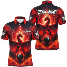 Load image into Gallery viewer, Personalized Red Dragon 8 Ball Pool Fire Flame Men Billiard Shirts Team League Billiard Jerseys TDM2180