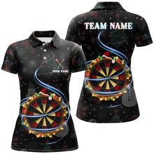 Load image into Gallery viewer, Personalized Christmas Darts Board With Lights Custom Dart Shirts For Women, Xmas Dart Jerseys TDM2949