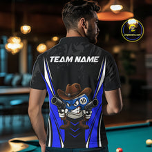 Load image into Gallery viewer, Black And Blue Funny 10 Ball Billiard Shirt For Men Custom Pool Team Shirts, Billiard Jersey TDM5410