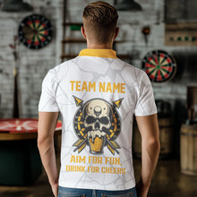Load image into Gallery viewer, Funny Darts And Beer Aim For Fun Drink For Cheer Custom Men Dart Shirt, Drinking Darts Jersey|White TDM3398