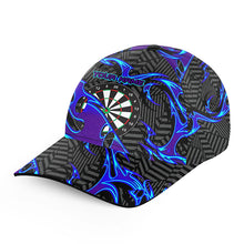 Load image into Gallery viewer, Black Purple Blue Dartboards Darts Hats Gifts For Dart Player Custom Name 3D Baseball Darts Caps TDM3528