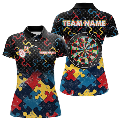 Funny Colorful Pattern Dart Shirt With Pocket Option Custom Women Dart Jersey TDM3695