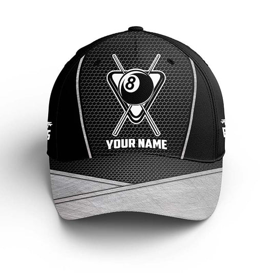 Personalized 8 Ball Pool Billiard Caps Hats For Player, Adjustable 3D Printed Billiard Baseball Caps  TDM0332